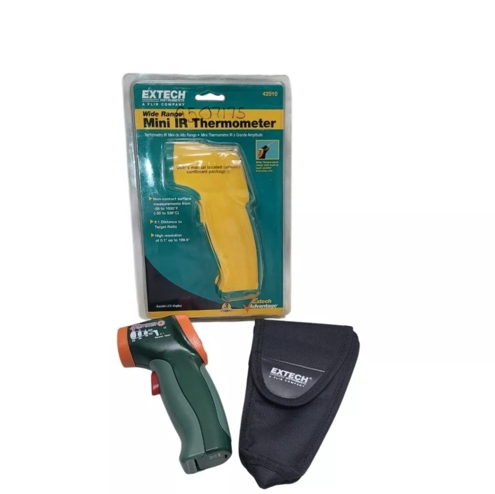 Extech Mini IR Thermometer #42510 up to 1000 F (538 C) Works - Wide Range